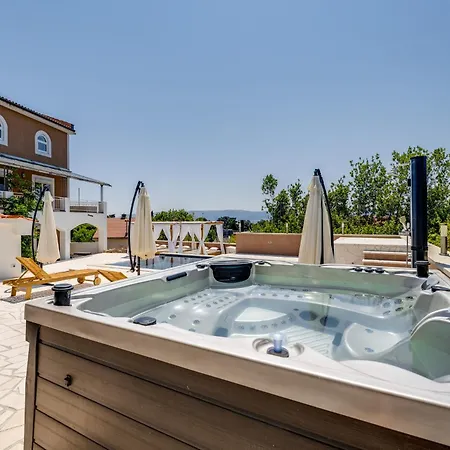 With Heated Pool, Whirpool, View, Near - By Traveler Tourist Agency Krk - Id 2683