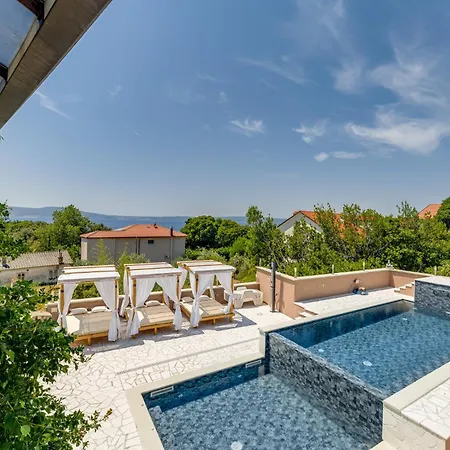 With Heated Pool, Whirpool, View, Near - By Traveler Tourist Agency Krk - Id 2683 Apartamento