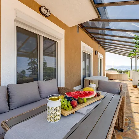 With Heated Pool, Whirpool, View, Near - By Traveler Tourist Agency Krk - Id 2683 *