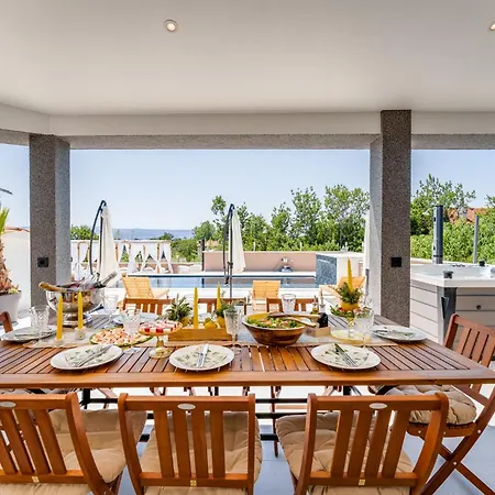 With Heated Pool, Whirpool, View, Near - By Traveler Tourist Agency Krk - Id 2683 *