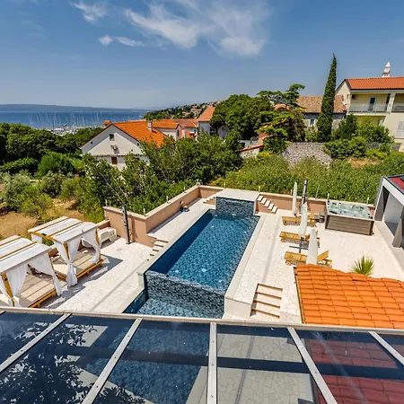 With Heated Pool, Whirpool, View, Near - By Traveler Tourist Agency Krk - Id 2683 *